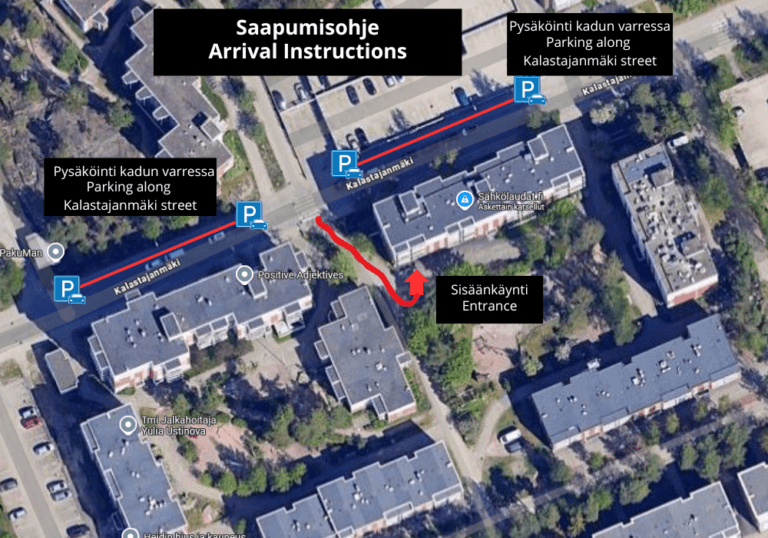 Saapumisohje – Kalastajanmäki 5, Espoo